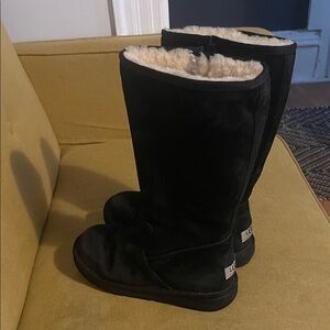 UGG Black Tall Sheepskin Boots